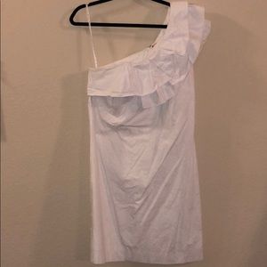 Lilly Pulitzer once shoulder white dress